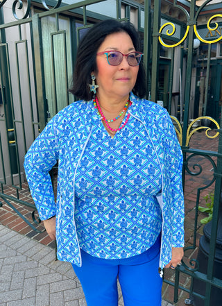 Lulu B Turtle Lattice Zip Jacket