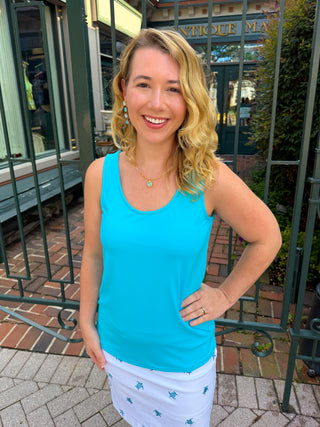 Lulu B Clear Turquoise Tank