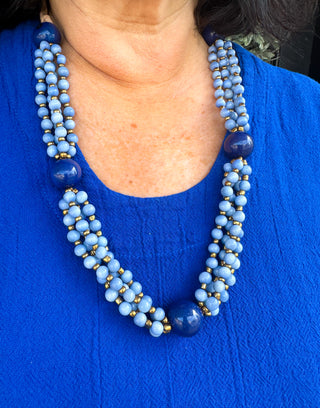 Tagua Kimi Royal Blue & Biscayne Necklace