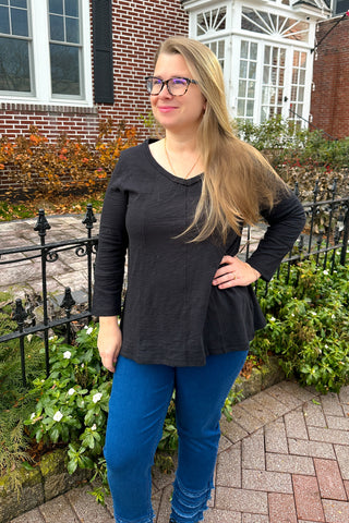 Escape by Habitat Black V-neck Tunic