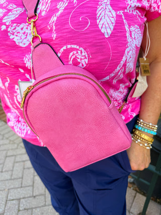 Ellen Sling Bag with Removable Guitar Strap Bubblegum