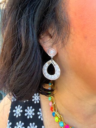 Pearl Horseshoe Beaded Earrings