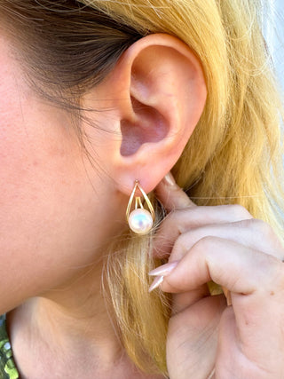 Gold Pearl Annalise Earrings