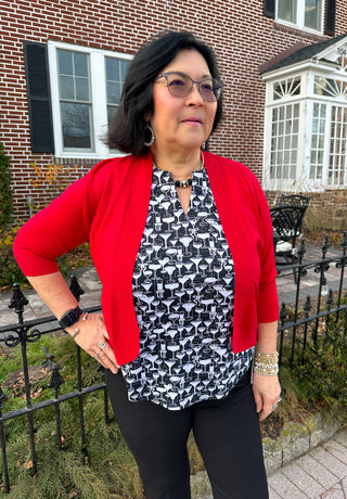 Lulu B Crimson Cardigan Sweater