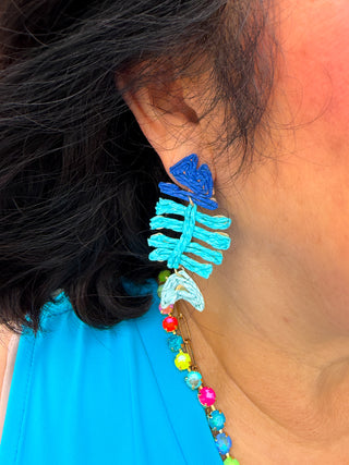 Blue Fish Earrings