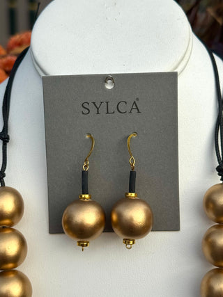 Gold Ball Sylca Earring