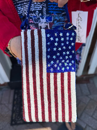American Flag Club Bag