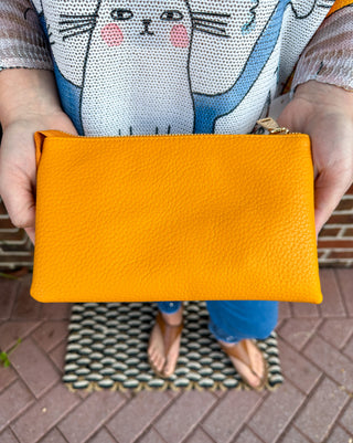 Riley Vegan Crossbody - Pale Orange