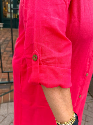 Escape by Habitat Poppy Button Down Linen Dress