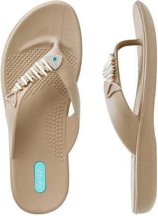 Oka B Ursula Flip Flops Chai