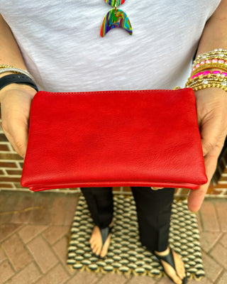 Riley Vegan Crossbody - Red