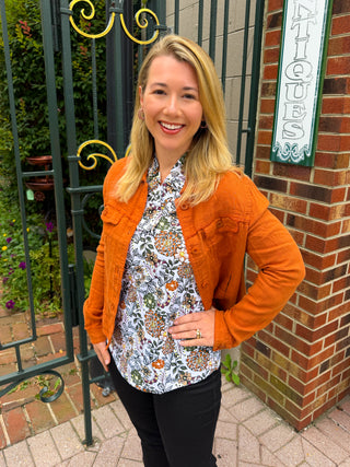 Lulu B Copper Linen Jacket