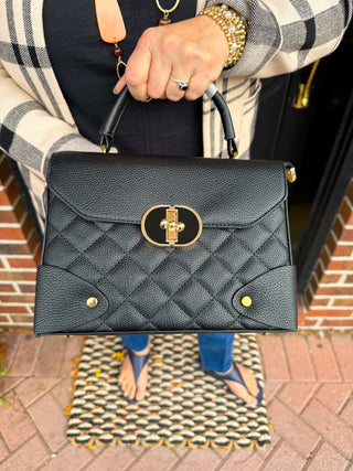 Black Quilted Handbag