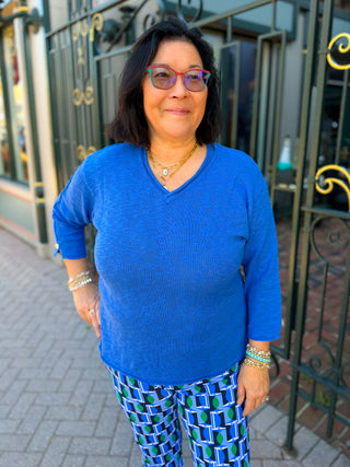 Lulu B Blue Lightweight Sweater