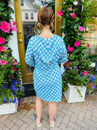 Beach Time by Lulu-B Blue and White Button Tunic Dress Beach Time by Lulu-B Blue and White Button Tunic Dress