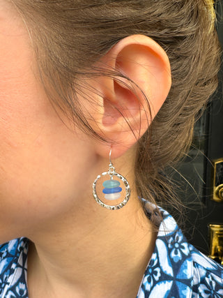 Silver Seaglass Earrings