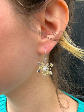 Silver Snowflake Earrings