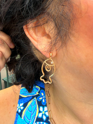 Gold Fish Earrings
