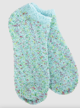 Aqua Confetti Cozy Low Socks