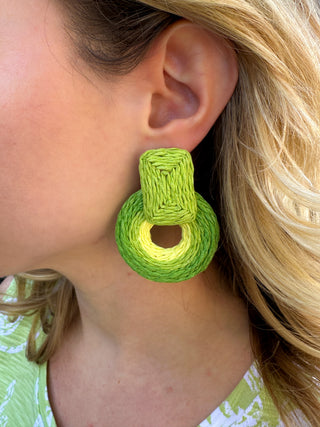Lime Post Earrings