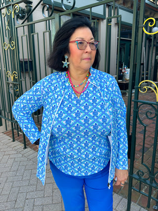 Lulu B Turtle Lattice Zip Jacket