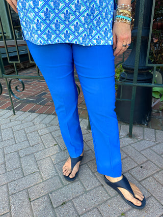 Bangladine by Lulu B Blue Pull-On Ankle Pant