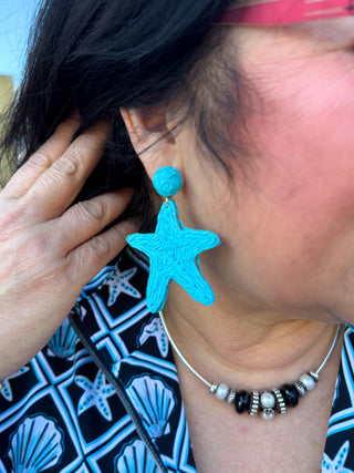 Turquoise Starfish Earrings