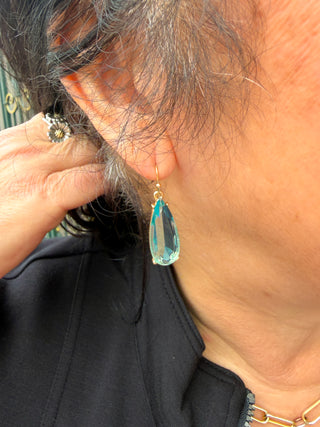 Aqua Crystal Earrings