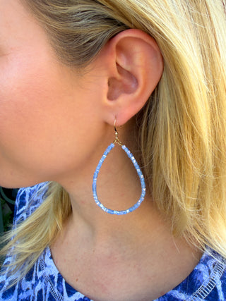 Periwinkle Beaded Earrings