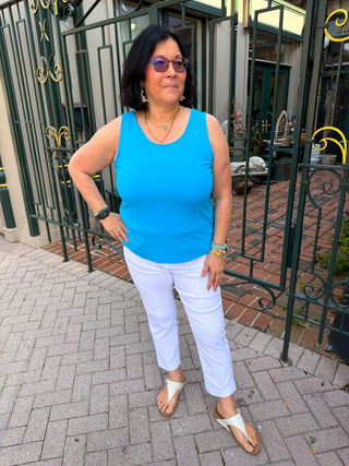 Lulu B Turquoise UPF 50+ Scoop Neck Tank