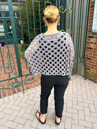 Olivia by Habitat Grey Open Weave Cotton Chic Topper