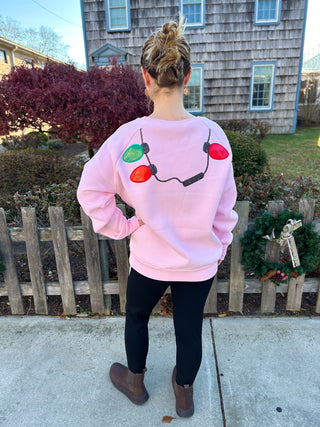 Christmas Lights Light Pink Sweatshirt