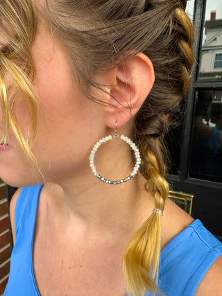 Iridescent Hoop Earrings