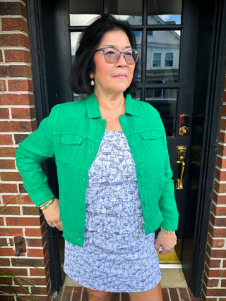 Lulu B Emerald Linen Jacket