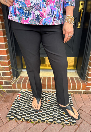 Bangladine by Lulu B Black Pull-On Ankle Pant