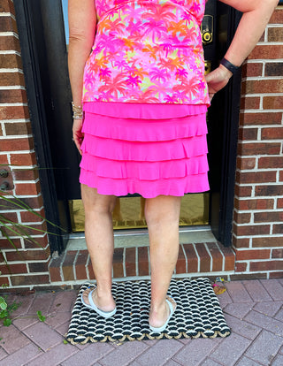 Lulu B Bright Hot Pink Cha Cha Skort