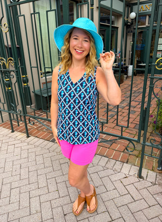 Lulu B Bright Hot Pink Pocket Shorts