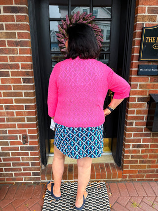 Lulu B Seahorse Lattice UPF 50+ Zip Skort