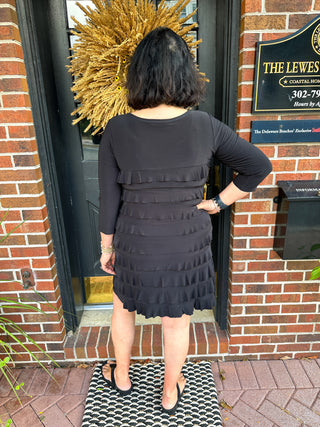 Tango Mango Black Long Sleeve Cha Cha Dress