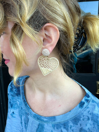 Natural Heart Earring