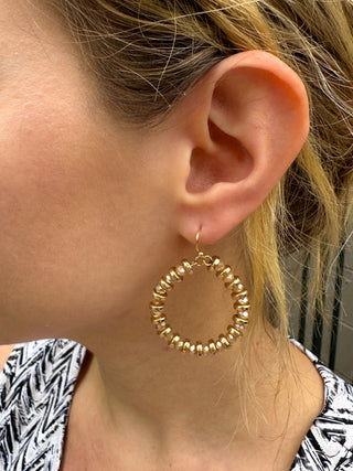 Gold Sunrise Hoop Earrings