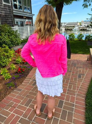 Lulu B White Cha Cha Ruffle Skort