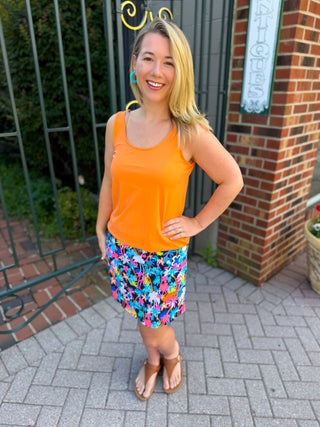 Beachtime by Lulu B Neon Floral 2 Pocket Skort