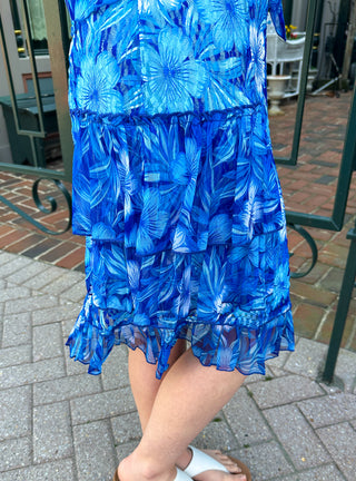 Tango Mango Blue Flower Lace Dress