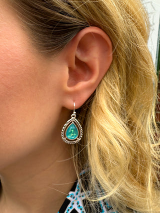 Turquoise and Silver Earrings