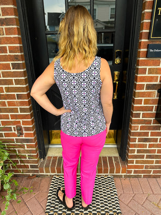 Bangladine by Lulu B Bright Hot Pink Contemporary Capris