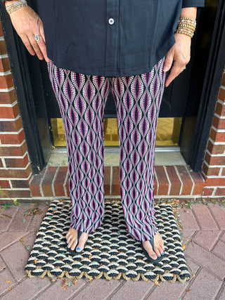 Lulu B Neutral Dot Palazzo Pants