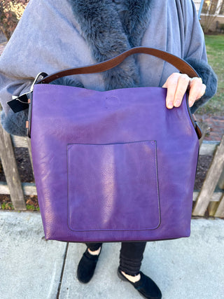 Joy Susan Classic Hobo Handbag Mystic Purple