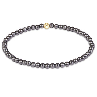 enewton classic pearl dark grey 3mm bracelet