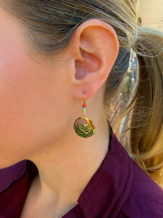Adajio Pink and Olive Earrings
